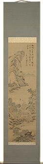 掛軸：南画、文人画の仕立  明朝仕立
